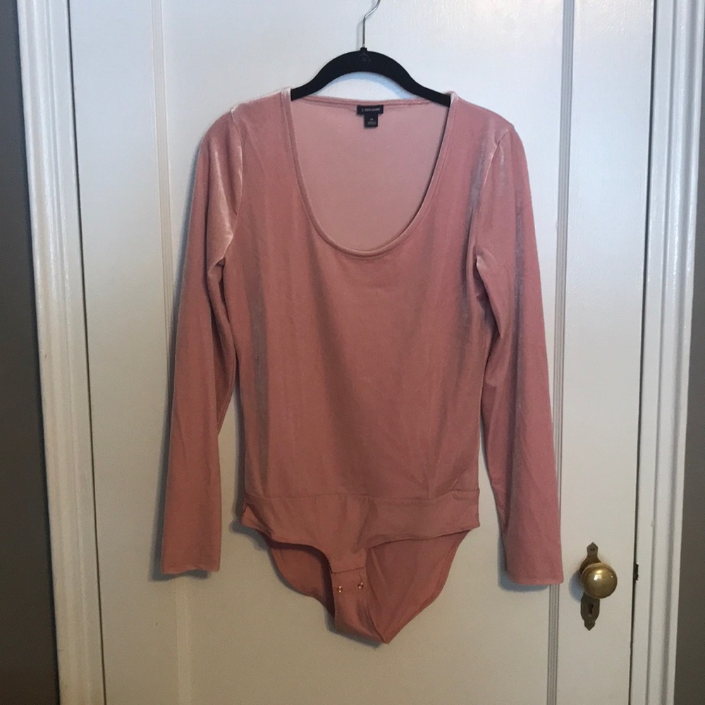 J.Crew Scoopneck velvet bodysuit